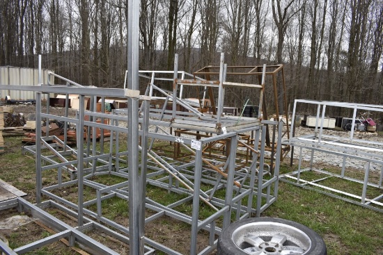 Huge Group of Metal Crates