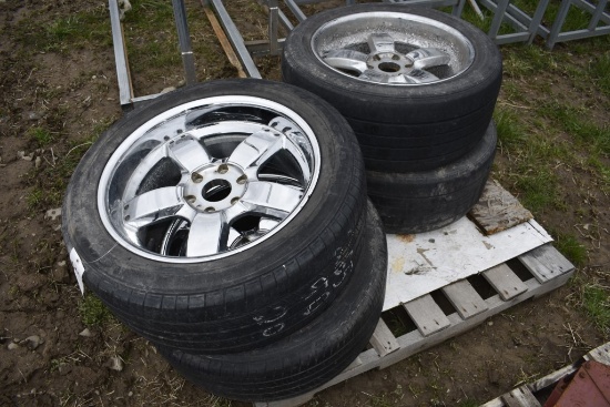 4 Good Year P265/50R20 Tires on 6 Lug Rims