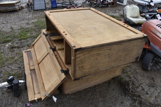2 Wood Cabinets