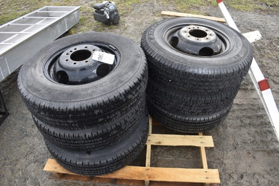 6 LT215/85R16 Tires on 8 Lug Rims