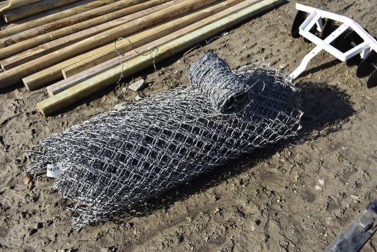 Rolls of Chain-link Fence and Barbed Wire