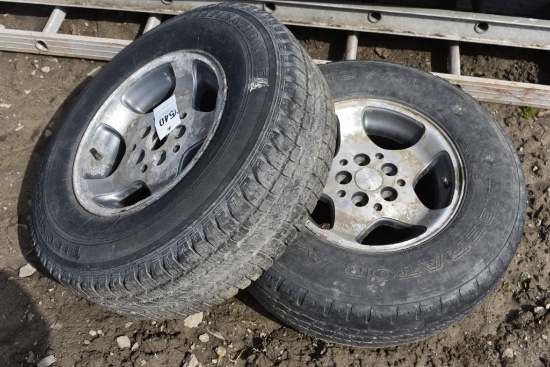 2 235/75R15 Tires on 5 Lug Rims