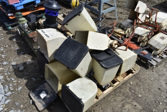 2 Pallets of Allis Chalmers Fertilizer Hoppers and Dispensers
