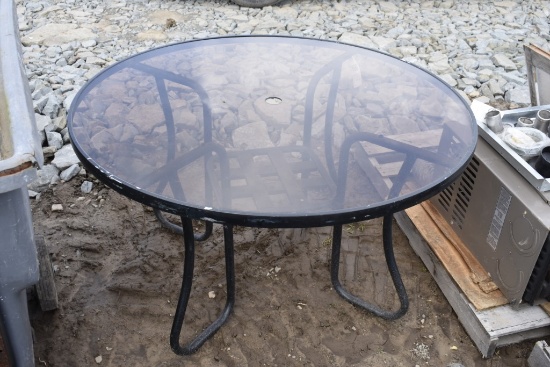 Glass Top 48" Patio Table