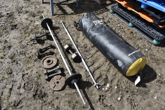 Punching Bag, Dumbbells