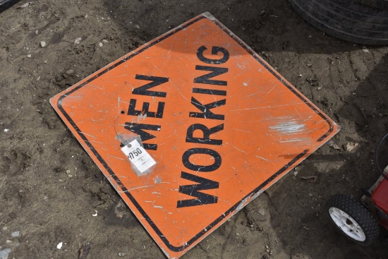 30" x 30" Men Working Sign