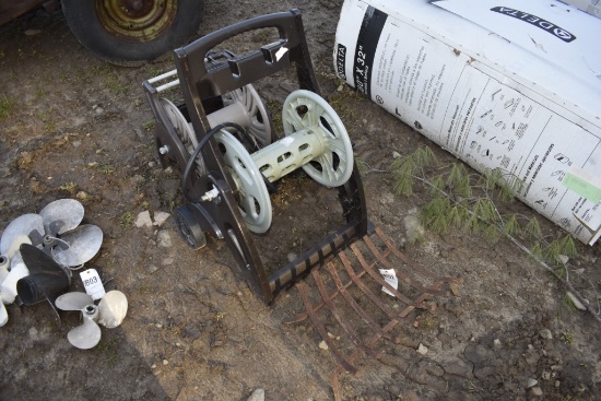 2 Water Hose Reels and Fire Wood Holder