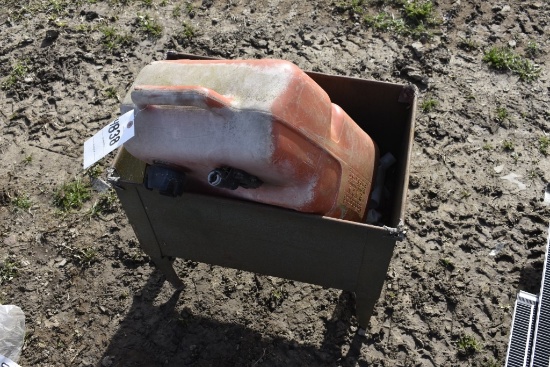 Metal Crate with Gas Tank