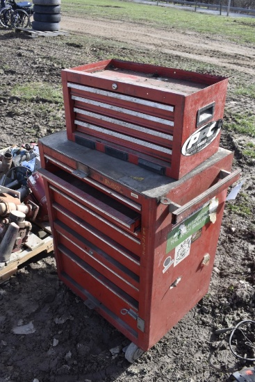 Snap On 6 Drawer Tool Box with Top Box