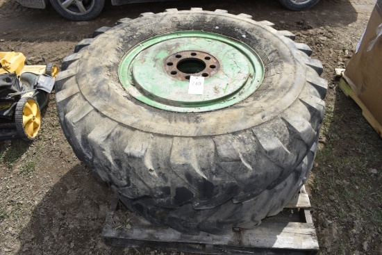 2 General 13.00-24 Tires on 8 Lug Rims