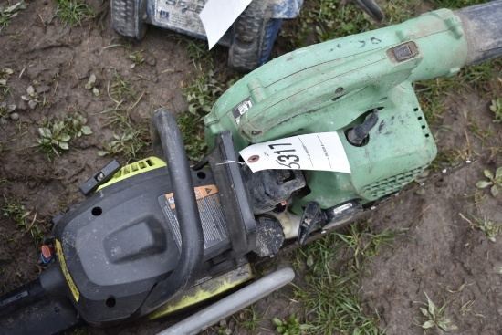 Poulan Chainsaw and Hitachi Leaf Blower