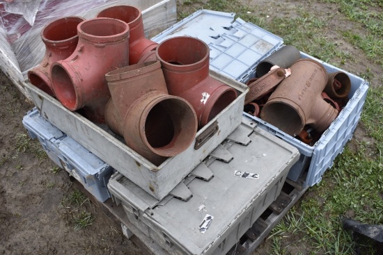 Pallet of Metal Pipe Fittings