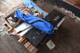 Pallet with Microwave, Speaker, 2 Camping Chairs