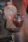 Two Vintage Glass Bottles and Metal Box