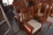 Two Outdoor Wooden Chairs with Cushions