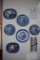 Group of Willow Ward Plates hanging on Wall