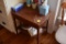Wooden Table with Single Drawer and Contents