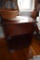 Single Drawer Night Stand and Wicker Basket