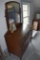4 Drawer Metal Dresser with Mirror