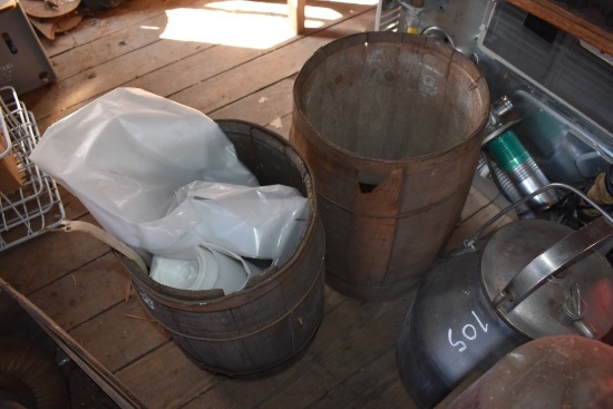 Two Vintage Nail Kegs
