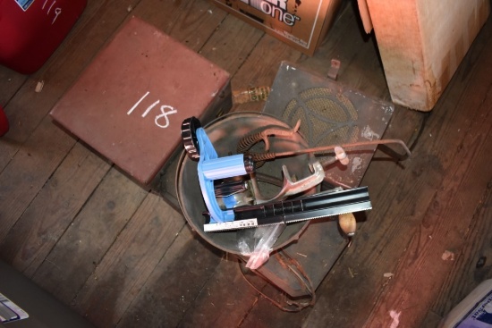 Old Radio Parts, Record Player and Grinder