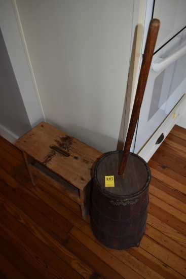 Butter Churn and Step Stool