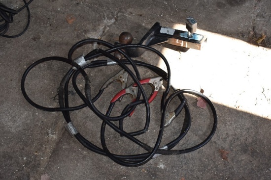Receiver Hitch with Jumper Cables