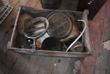 Vintage Wooden Boc of Old Kitchen Items