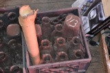 11 Un-Marked Quart Milk Bottles With Sleeve of Temporary Milk Lids