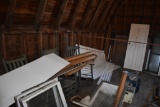 Group of siding, 3 Project Chairs, 4 Vintage windows, Group of Lattice