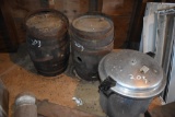 3 Vintage Kegs and Pot