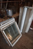 9 Vintage Windows and Flourescent Light Fixtures
