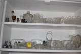 Two Shelves of Glass dishes