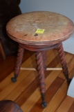 Glass Ball and Foot Piano Stool