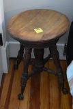 Ball and Claw Piano Stool