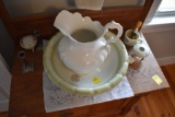Wash Basin With candle Holder and Shaving Items