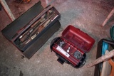 Metal and Plastic Tool Box with die Grinder and with Some Contents