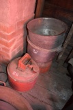 Pot and 2 Metal Gas Cans