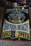 Harley Davidson 1985 Daytona Beach Bike Week Wood Sign