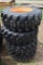 4 Forerunner 12-16.5 Skid Steer Tires on 8 Lug Rims