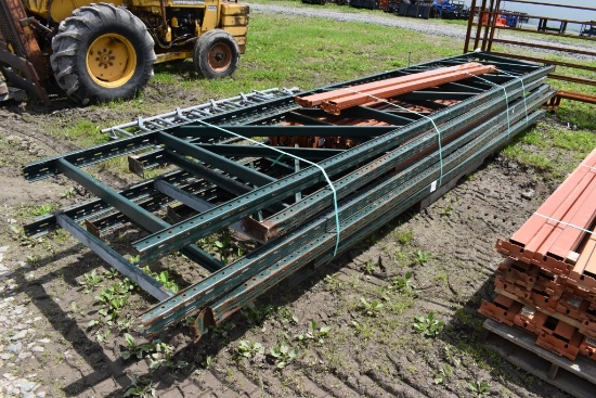 6 Pallet Racking Uprights with Cross Members