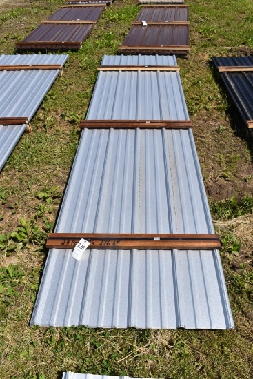 23 Pieces of 12' Galvalume Corrugated Metal Paneling