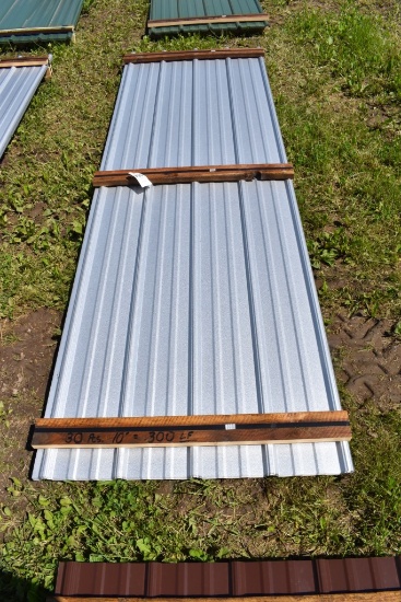 30 Pieces of 10' Galvalume Corrugated Metal Paneling