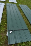 32 Pieces of 12' Green Corrugated Metal Paneling