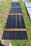 29 Pieces of 16' Black Corrugated Metal Paneling