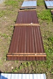 30 Pieces of 10' Brown Corrugated Metal Paneling