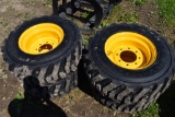 4 Solidmax HD 12-16.5 Tires on 6 Lug Rims