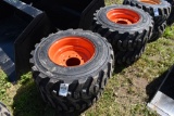 4 Solidmax HD 12-16.5 Tires on 6 Lug Rims