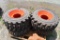 4 Bobcat 12-16.5 Skid Steer Tires on 8 Lug Rims