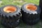 4 Forerunner 12-16.5 Skid Steer Tires on 8 Lug Rims